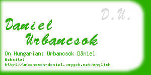 daniel urbancsok business card